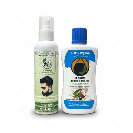 Dr Masood Organic Hair Oil & Spray Combo